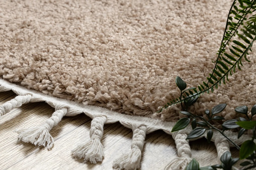 Tappeto BERBER 9000 cerchio beige Frange berbero marocchino shaggy