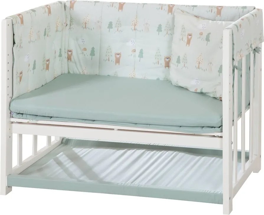 Culla bianca con altezza regolabile e per co-sleeping 90x45 cm Woodland Buddies – Roba