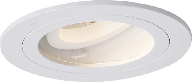 Set di 6 faretti da incasso moderni bianchi orientabili e inclinabili IP44 - Chuck