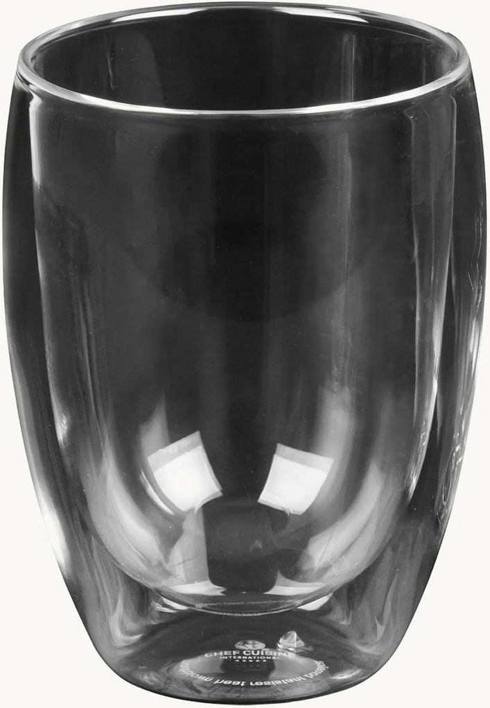 Set di 2 bicchieri in vetro borosilicato per latte macchiato Café Chic