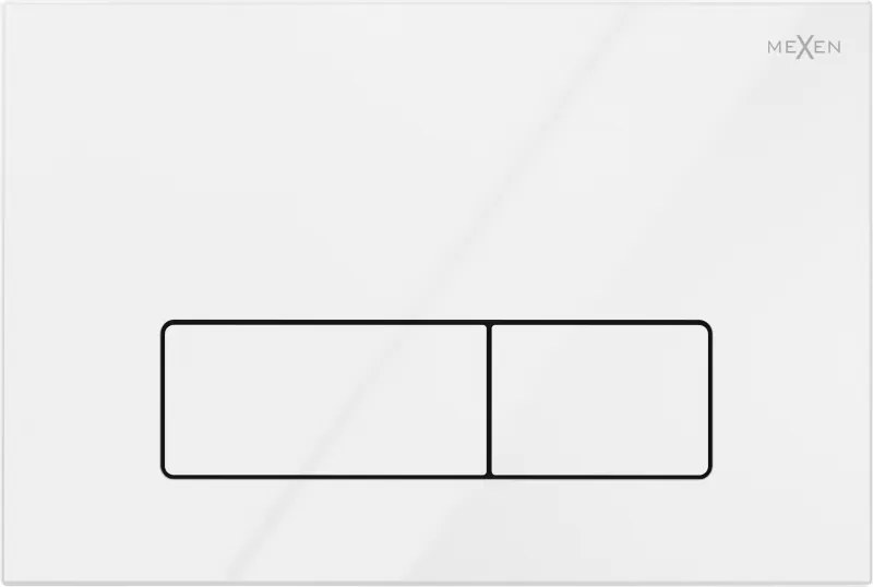 Mexen Fenix 13 pulsante di scarico Slim, bianco lucido - 601300