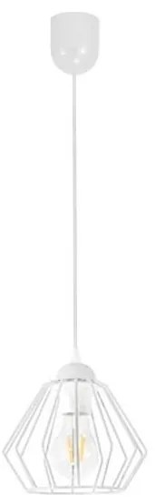 Lampadario a sospensione con filo CEED 1xE27/60W/230V bianco