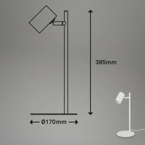 Briloner 7408-016 - Lampada da tavolo RETRO 1xGU10/9W/230V bianco