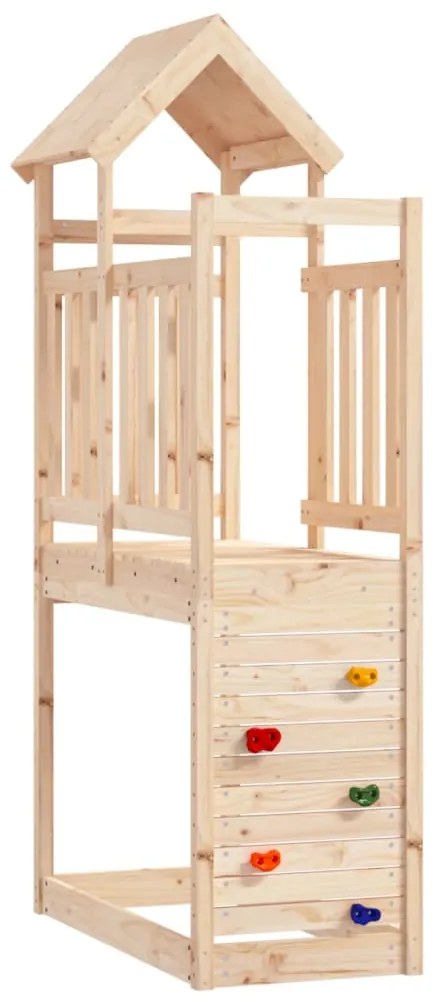 Torre Da Gioco Con Arrampicata 53x110x214 Cm İn Legno Di Pino /
