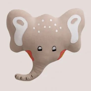 Cuscino in cotone Skiper Kids Elefante - Sklum