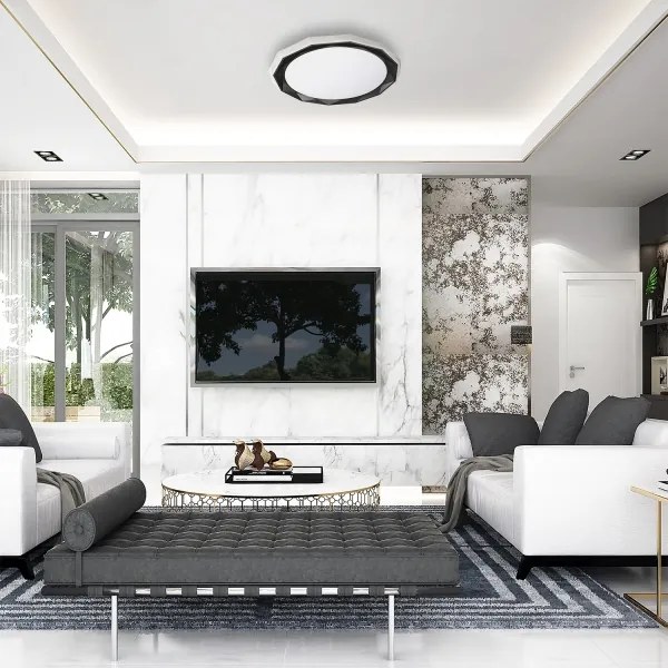 Plafoniera LED dimmerabile OSCAR LED/45W/230V 3000-6000K nero + +TC