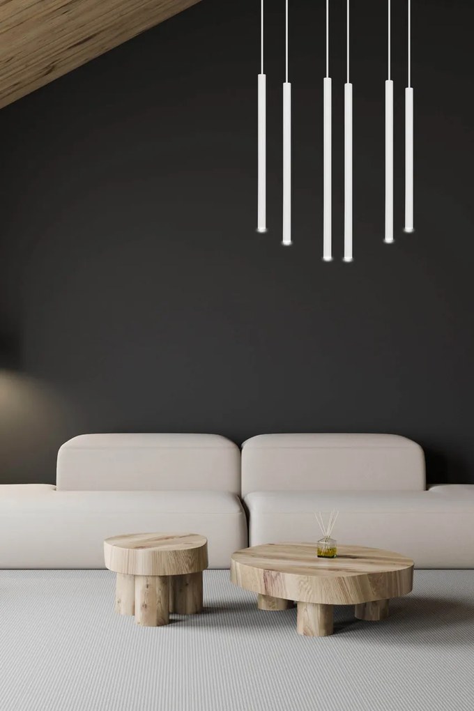 Lampadario a sospensione SELTER 6 WHITE