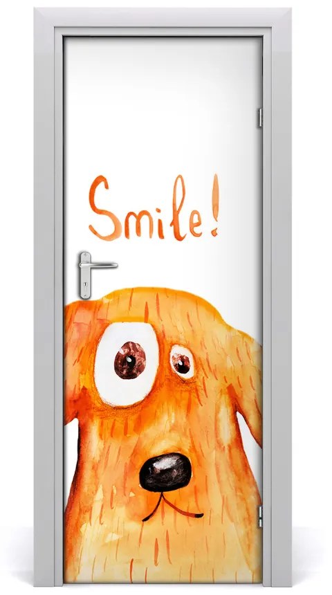 Adesivo per porta Cane 85x205 cm