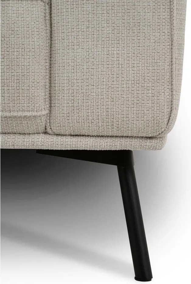 Divano angolare greige (con penisola a sinistra/a L) con rivestimento in ciniglia Amsterdam – Scandic