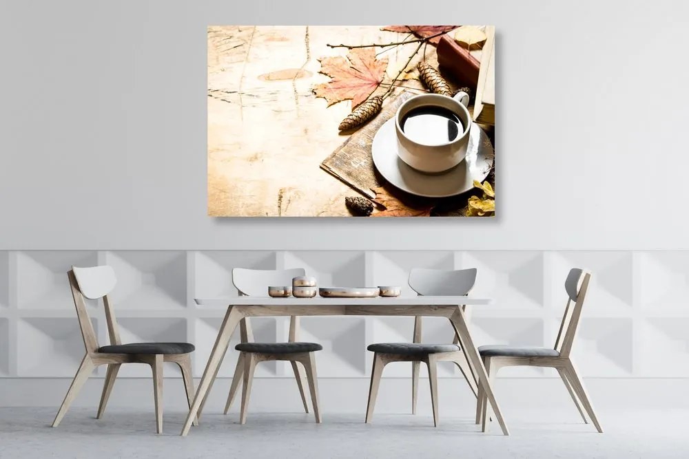 Quadro su tela – Tazza di caffè autunnale