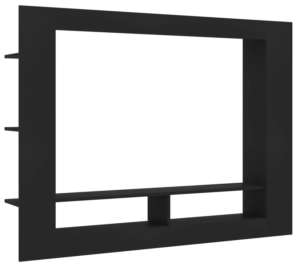 Mobile porta tv nero 152x22x113 cm in legno multistrato