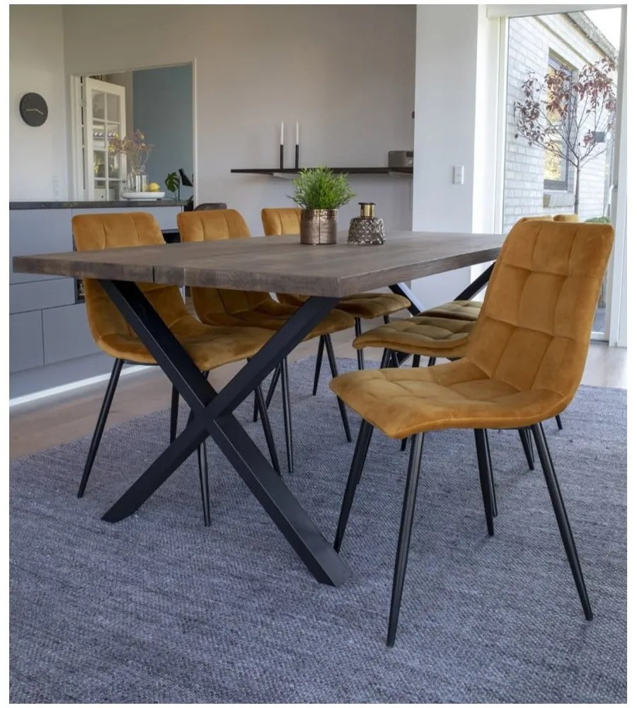 Sedie da pranzo in set gialle in imbottito 2 pz Middelfart – House Nordic