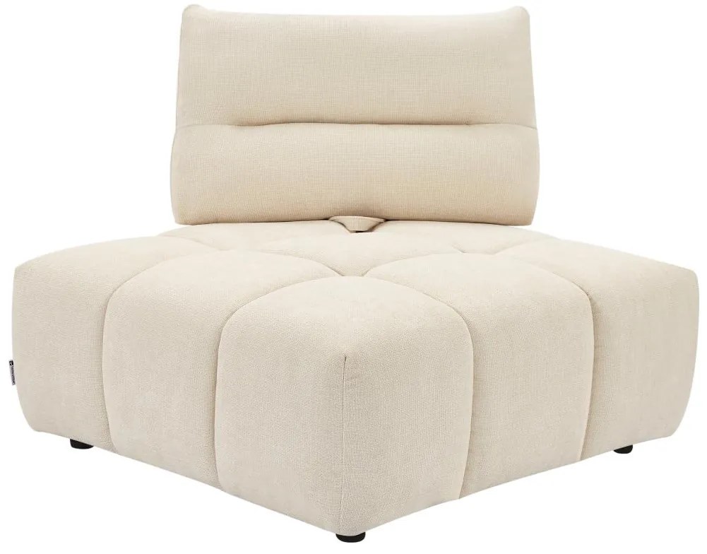 Poltrona angolare schienale avanti-indietro in Tessuto testurizzato Beige - APOLIU