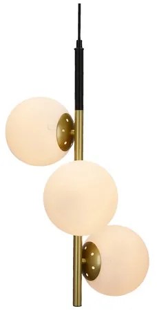 Lampadario a sospensione con filo DUO 3xE14/40W/230V oro/nero