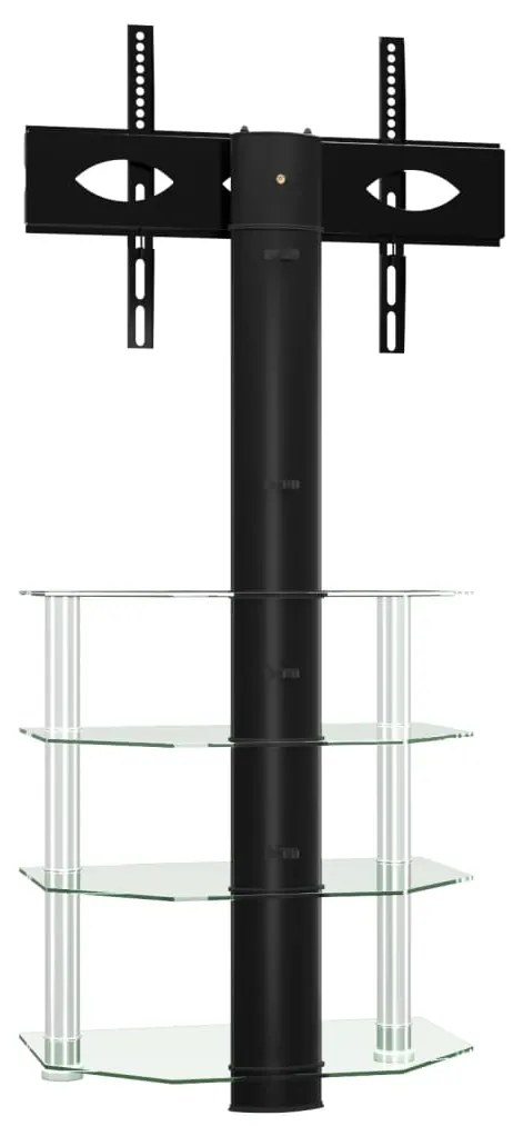 Supporto tv angolare 4 livelli per 32-70 pollici nero e argento
