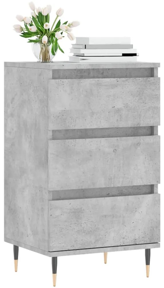 Credenza Grigio Cemento 40x35x70 cm in Legno Multistrato