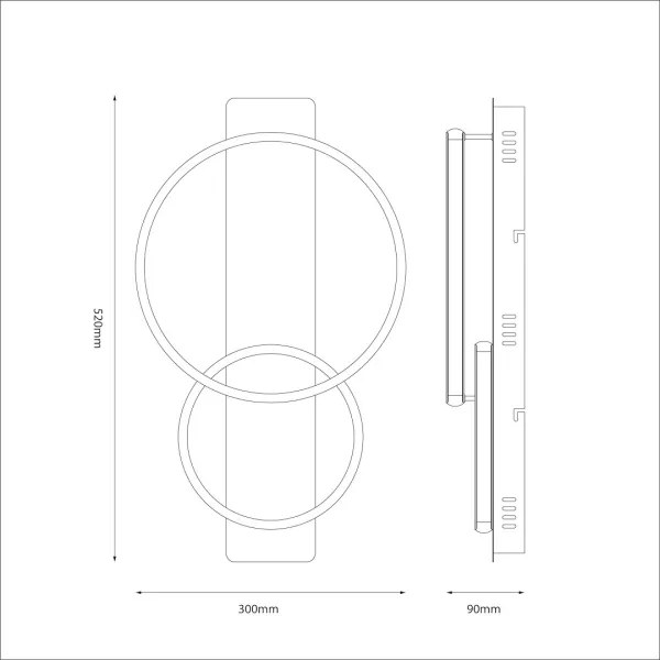Plafoniera da soffitto LED ROWENA LED/14W/230V nero/marrone