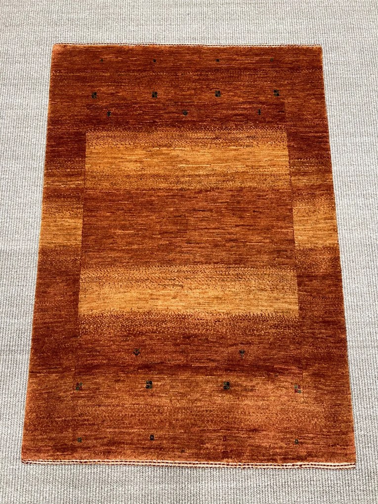 Loribaft Tappeto 90 x 120 Giallo (Iran) Annodato A Mano