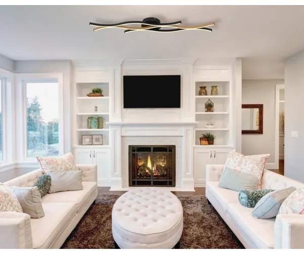 Globo 67206DW - Lampadario a plafone LED GERONIMO LED/35W/230V nero/marrone