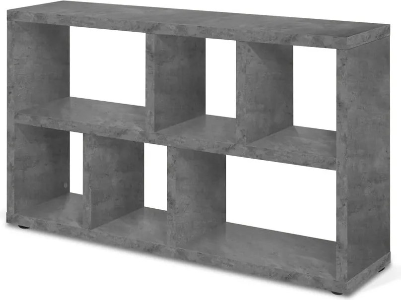 Libreria grigia effetto cemento 150x83 cm Berlin - TemaHome