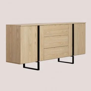 Credenza in legno Roxer Marrone Quercia - Sklum