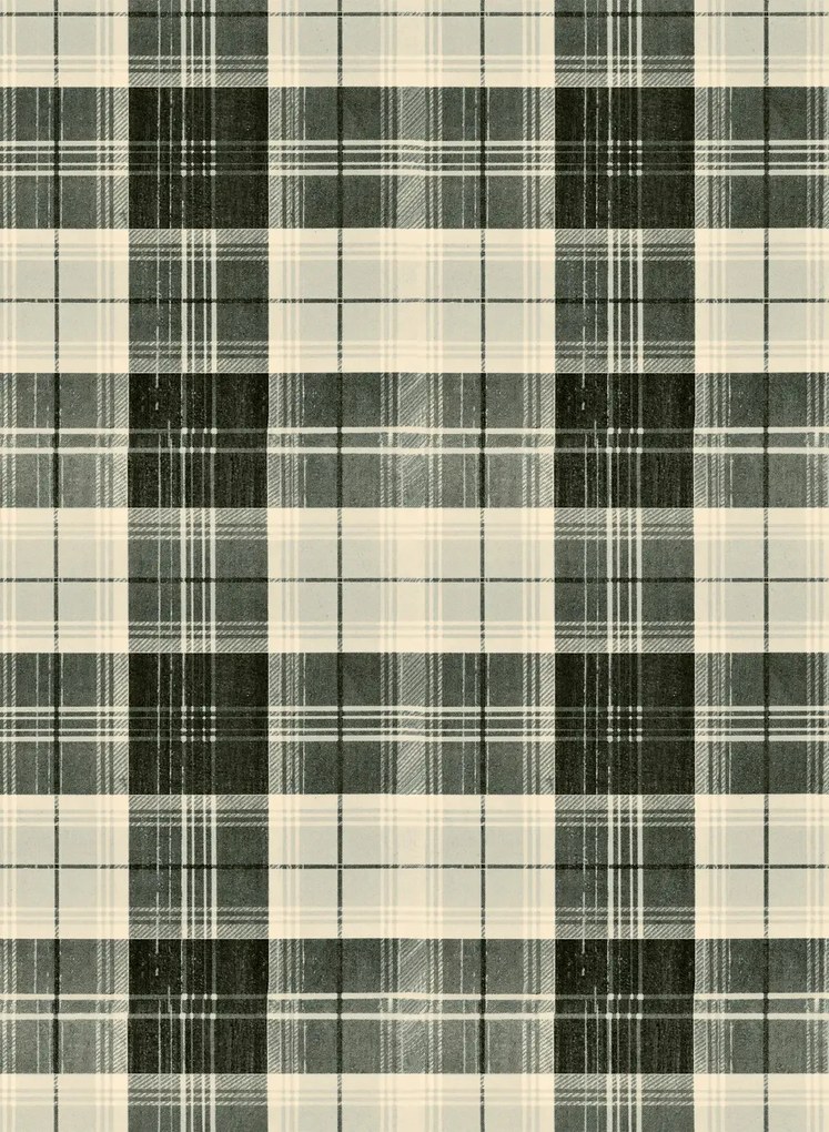 Mindthegap Carta da parati Countryside Plaid - Charcoal/ Grey