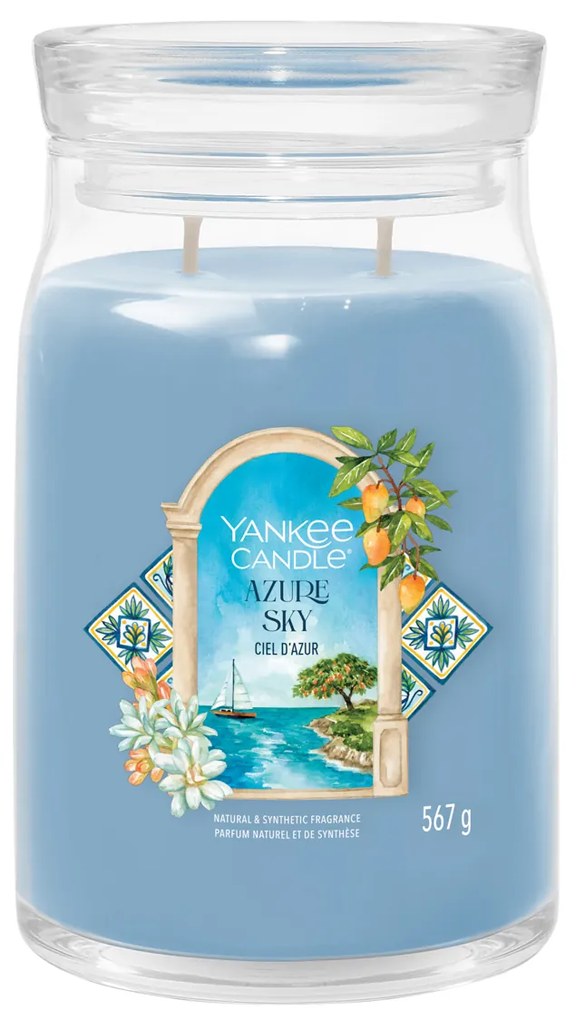 Azure Sky, candela giara grande Yankee Candle