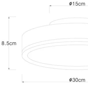 Globo 416080WD1R - Plafoniera LED DORO LED/12W/230V d. 30 cm