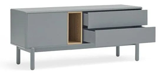 Tavolo TV blu-grigio 140x56 cm Corvo - Teulat