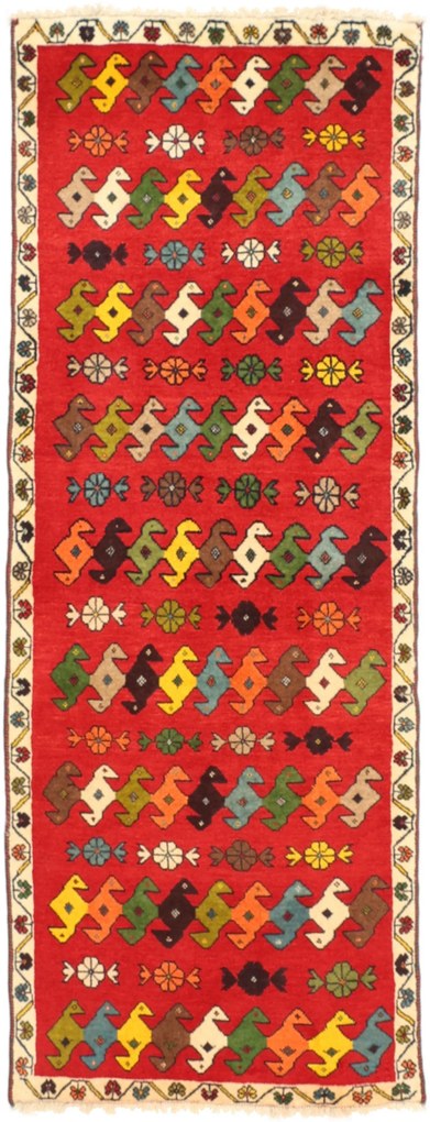 Shiraz Tappeto 190 x 70 (Iran) Annodato A Mano