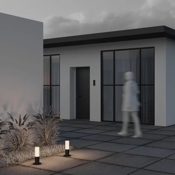 Maytoni O418FL-01B - Lampada da esterno WILLIS 1xE27/60W/230V 30 cm IP54 nero