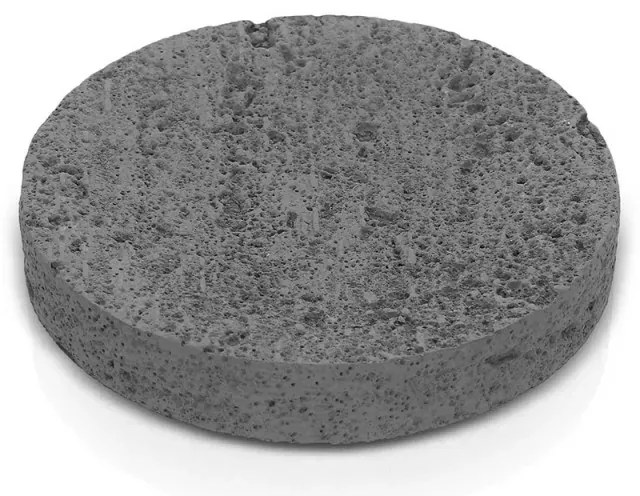 Porta sapone da appoggio grigio in resina effetto pietra Matera