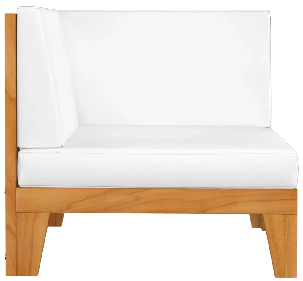Set divani da giardino 5 pz con cuscini in massello di acacia