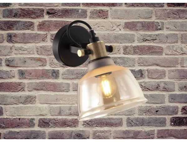 Klausen 101000 - Applique ASGARD 1xE27/11W/230V beige/nero/oro