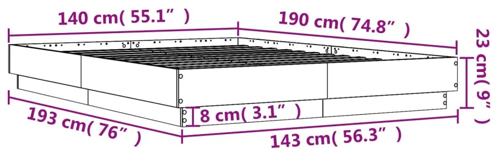 Giroletto Grigio Cemento 140x190 cm in Legno Multistrato