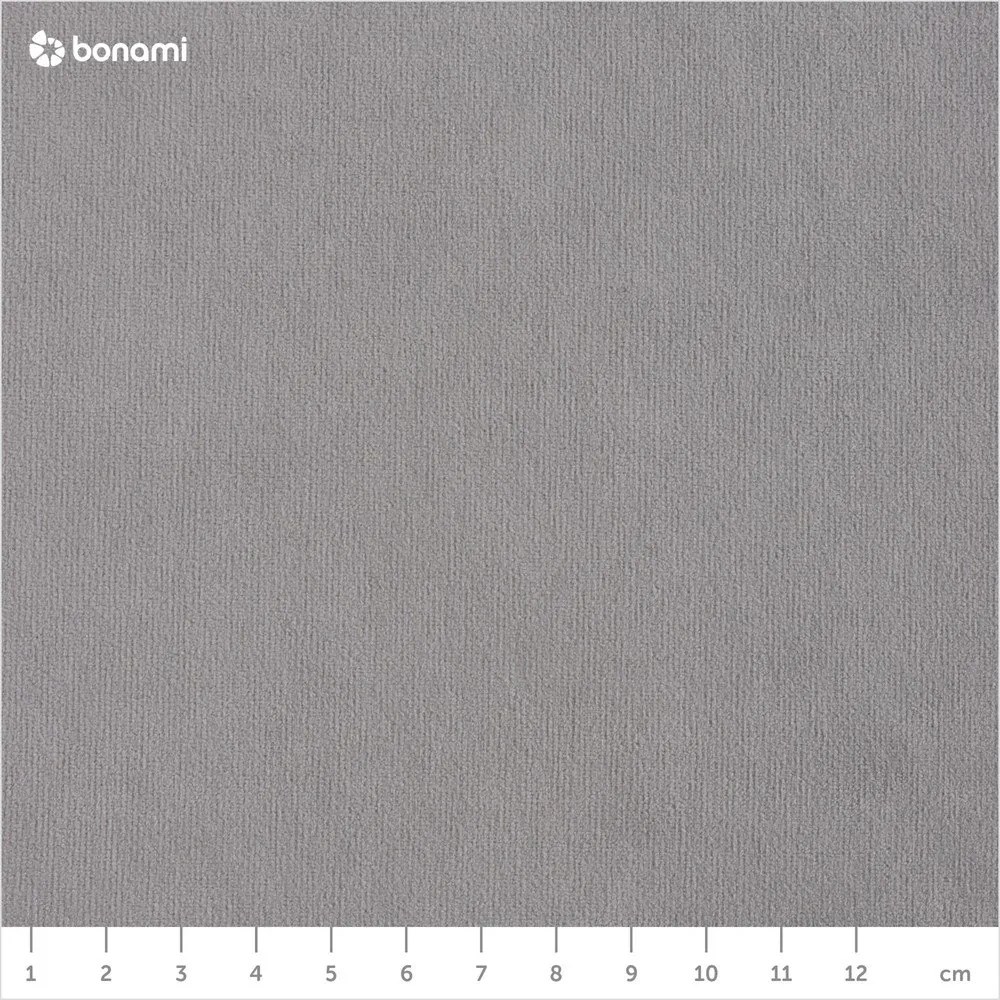 Divano letto angolare in velluto grigio chiaro, angolo destro Stylish Stan - Miuform