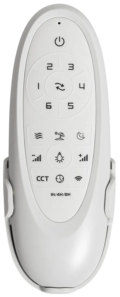 Ventilatore da soffitto per esterni nero 91,3 cm con LED dimmerabile con telecomando IP44 - Toledo