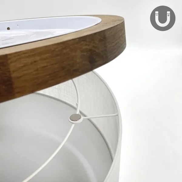 Brilagi - Lampada LED da soffitto BELLADONNA 3xE27/15W/230V Ø50 cm bianco/noce