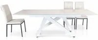 Tavolo big table piano vetro bianco misura l.160 p.90 h.76(aperto 240 cm)