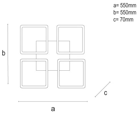 Plafoniera LED dimmerabile LED/95W/230V 3000-6500K + telecomando