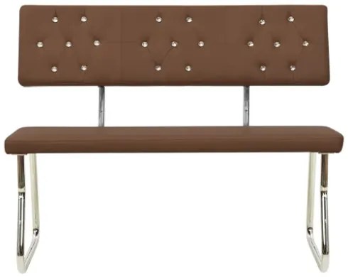 Panca 110 cm Marrone in Similpelle