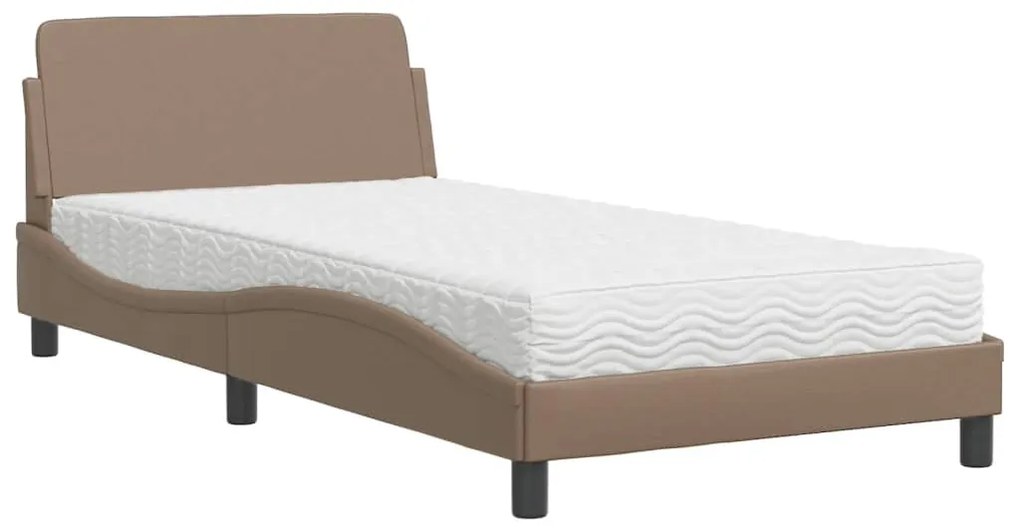 Letto con materasso cappuccino 100x200cm similpelle