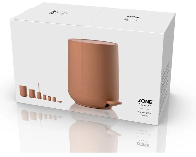 Pattumiera in plastica arancione 3 l Nova One - Zone