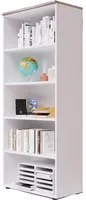 Libreria da ufficio a giorno con top colore Olmo H212x90x45cm