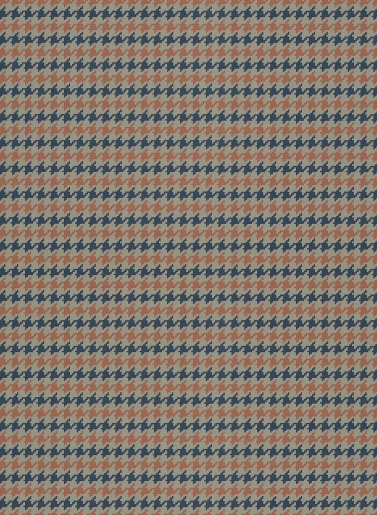 Ulricehamns Tapetfabric Carta da parati Houndstooth - Blue