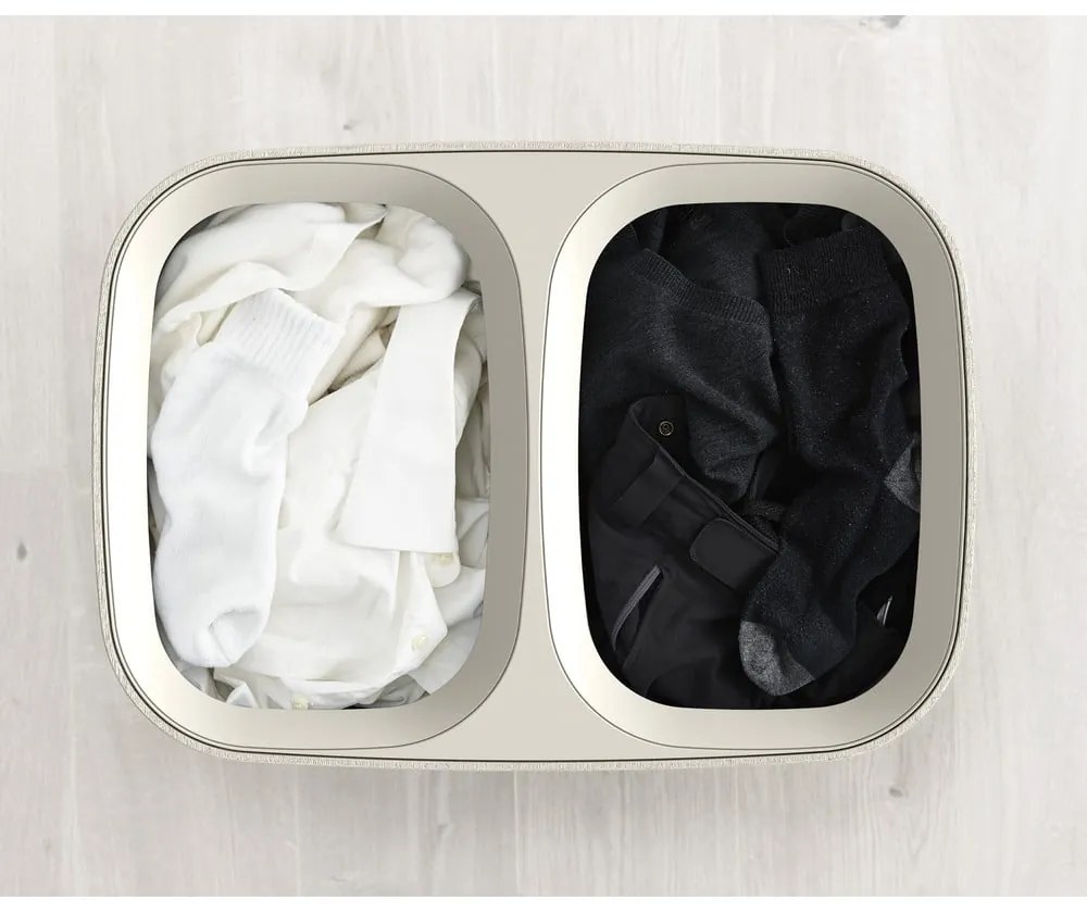 Cesta per il bucato beige in tessuto 2x45 l Tota – Joseph Joseph