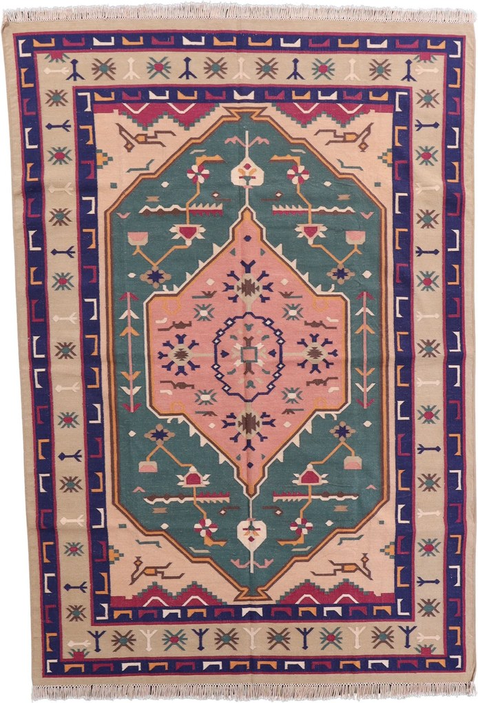 Kilim Tappeto 270x190 (Iran) Tessuto A Mano