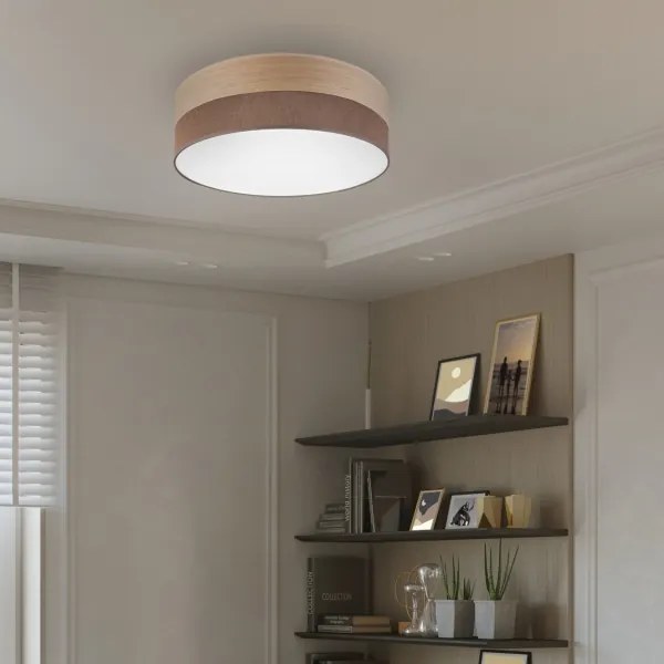 Plafoniera LED SIRJA WOOD LED/36W/230V diametro 45 cm marrone/quercia