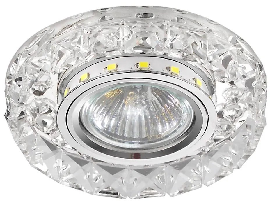 LUXERA 71074 - Plafoniera CRYSTALS 1xGU10/50W/230V + STRISCIA LED