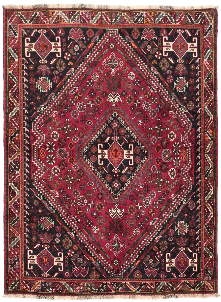 Gashghai Tappeto 180x140 (Iran) Annodato A Mano